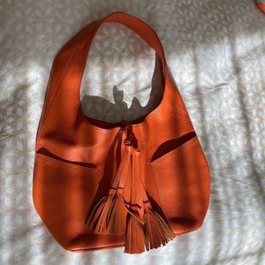 Laggo leather handbag In gorgeous orange color